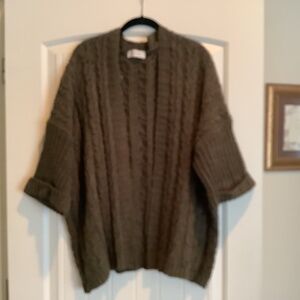 Chenille Sweater with 3/4 Sleeves